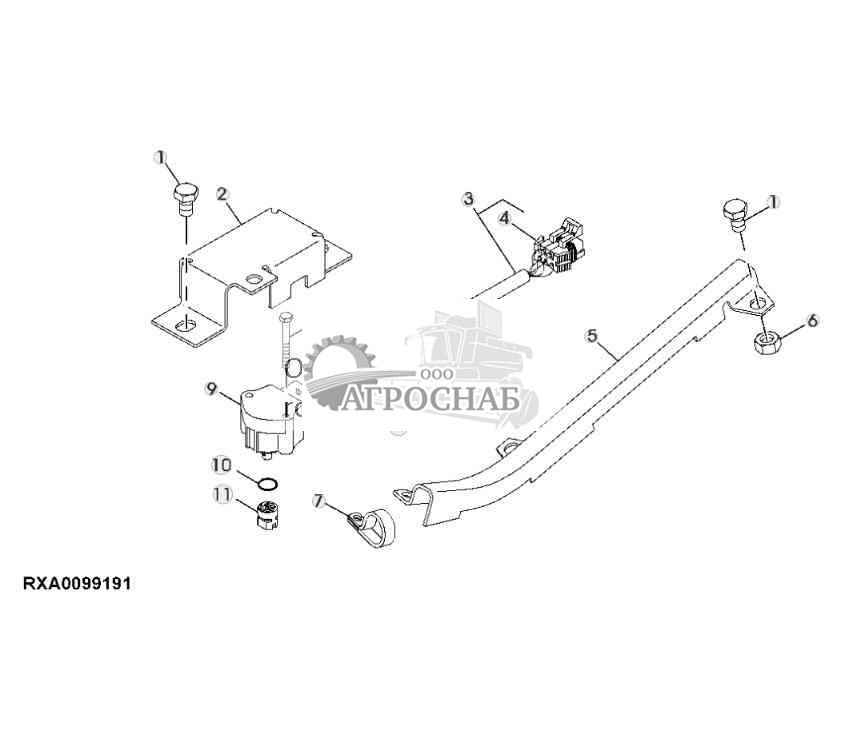 Датчик угла поворота колеса 